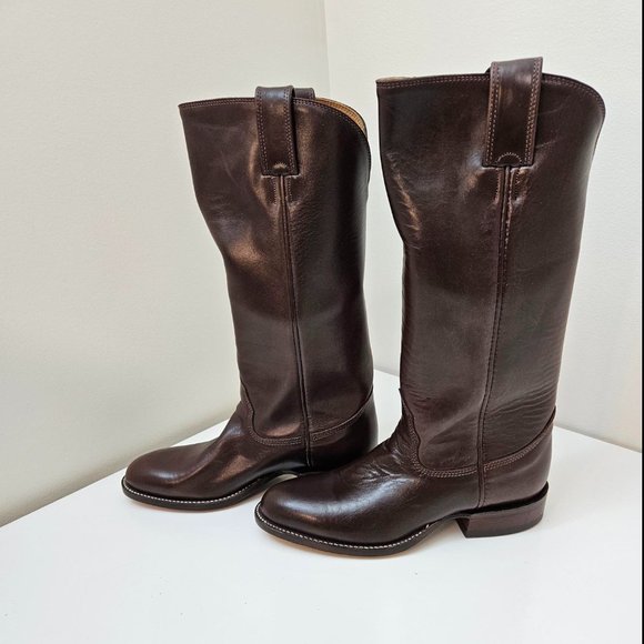 18. Cowboy (girl) boots by Alberta Boots Co. Size 8 D - Picture 4 of 10